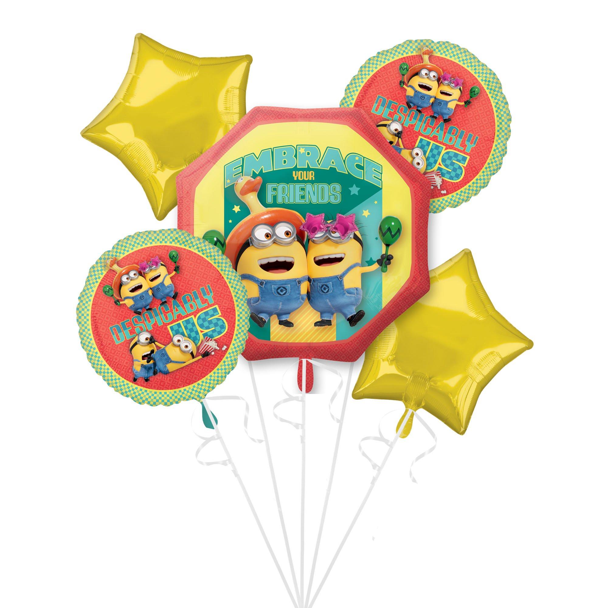 Minions Foil Balloon Bouquet with Balloon Weight